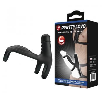 Vibrating Penis Sling Black