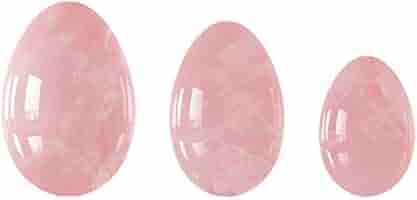 Rose Crystal Eggs 3 Set Without String