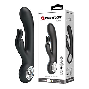 Pretty Love Rabbit Vibrator Black "Carina"