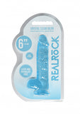 RealRock -  6 Inch / 15 cm Clear Dildo With Balls