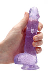 RealRock -  6 Inch / 15 cm Clear Dildo With Balls