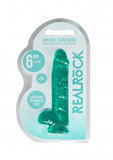 RealRock -  6 Inch / 15 cm Clear Dildo With Balls