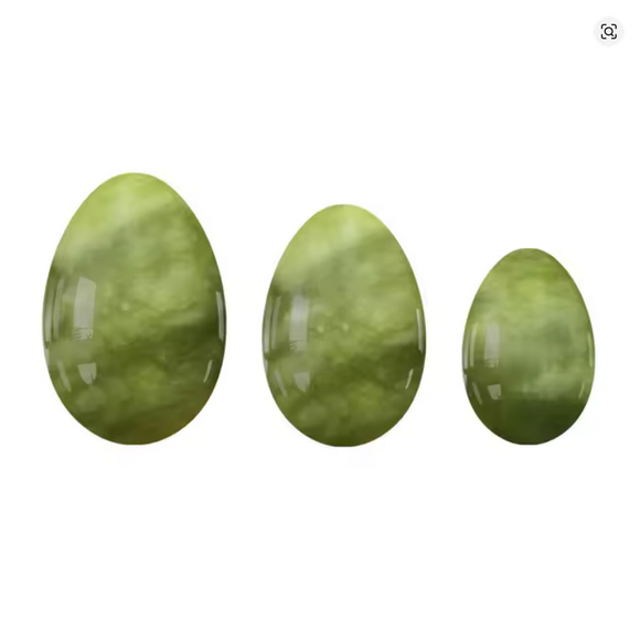 Jade Crystal Eggs 3 Set Without String