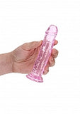 Crystal Clear Dildo 6" Inch Straight No Balls