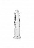 Crystal Clear Dildo 7" Inch Straight No Balls