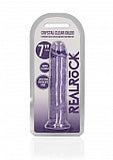 Crystal Clear Dildo 7" Inch Straight No Balls