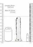 Crystal Clear Dildo 7" Inch Straight No Balls