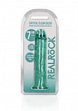 Crystal Clear Dildo 7" Inch Straight No Balls