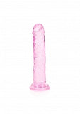 Crystal Clear Dildo 6" Inch Straight No Balls