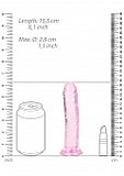 Crystal Clear Dildo 6" Inch Straight No Balls